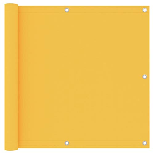 vidaXL Paravento Balcone Giallo 90x400 cm in Tessuto Oxford