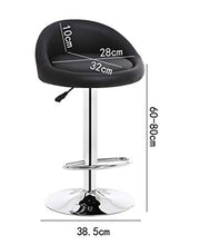 Poltrone Nubao Regolabile Bellezza Sgabello con Schienale e poggiapiedi Sgabello Alto Hotel Reception Affari Hall Cafe Dining Chair in Pelle PU (Colori: A6, Dimensione: 60-80cm)