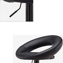 Sgabello da bar in ecopelle regolabile in altezza con base cromata e base in metallo cromato, sgabello da bar in metallo nero con rotazione a 360°