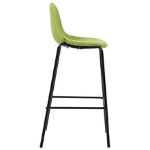 Tidyard Set 5 pz da Bar Design Moderno Alto in Tessuto Marrone/Verde,Set Tavolo Rotondo e 4 Sedie da Bar Alti in Tessuto,Set Tavolo e Sedie da Cucina Design Moderno in Tessuto