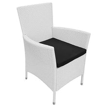 FAMIROSA Sedie da Giardino 6 pz con Cuscini in Polyrattan Bianco Crema-4416