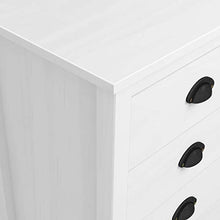 Tidyard Credenza Bianca Moderna Legno Massello di Pino con Cassetti e Anta,Armadietto Bianco Moderno con Cassetti,Credenza da Salotto,Armadietto da Salotto,Mobiletto da Salotto Soggiorno 91x40x80 cm