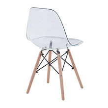 Uderkiny Set di 4/6 sedie sedie Trasparenti con Gambe in faggio Adatte per sedie da Pranzo in Soggiorno Cucina e Ufficio (Trasparenti-6)