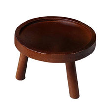 QIEZI Portapiante in Legno per Piante, portafiori in Vaso Portavasi da Giardino Rotondo Espositore per Piante da Interno, Esterno, Espositore per Piante Mid Century Arredamento Rustico