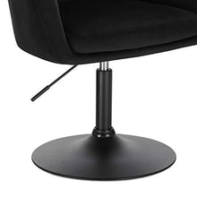 WOLTU BH239sz-1 Poltroncina da Bar Sgabello Girevole Camera da Letto Sedia Imbottita Moderna, Velluto Nero