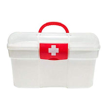 Abuky, scatola di pronto soccorso per la casa, portatile, scatola di plastica, 27,5 x 19 x 16 cm, bianco
