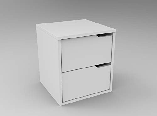 Cassettiera per interni con 2 cassetti e 2 cassetti per camera da letto, soggiorno, in legno