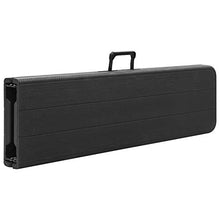 BIGTO Panche da giardino pieghevoli 2 pz 180 cm HDPE 180 x 25 x 43 cm (L x P x A) Nero