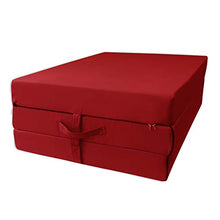PROHEIM Materasso Pieghevole per Ospiti Letto per Ospiti da Viaggio in Diversi Colori e Dimensioni, Colore:Rosso, Dimensione:195 x 80 x 10 cm
