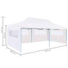 Festnight Tenda Pieghevole Pop-Up con Pareti Laterali 3x6m/3x4,5 m Impermeabile Protezione UV Tenda Giardino Sagre Eventi Mercati Esterno Bianco