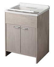 Negrari Lavatoio 9002KR in Resina, Resistente agli acidi, Mobile in PVC resistente all'umidità, Interno/Esterno, L50 X P60 X H84, Rovere