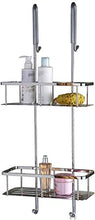 AINIYF Bagno Bagno Doccia Mensola bagagli parete Punch libero rettangolo Vaso appeso in acciaio inossidabile 304 2 livelli di storage Rack Punch di installazione, 2 formati (Dimensioni: 400x138x890mm)