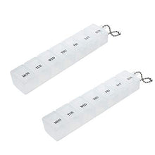 2pcs settimanale pillola organizzatore 7 giorni medicina scomparti stoccaggio vitamina viaggio bianco 1 pz