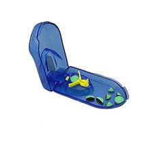 Pillola di plastica Cutter Splitter Divisore con Design ergonomico per il taglio di piccoli pillole e grandi pillole blu