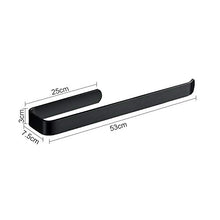 JKMQA Adesivo Forte Portasciugamani da Parete 33/53 cm,Appendi Asciugamani Bagno,Colla Brevettata + Autoadesivo,Alluminio,Finitura Opaca,Nero