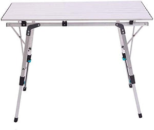 Tavolo da tavolo artigianale regolabile in altezza Tavolino con sacchetto di trasporto Tavolo pieghevole in lega di alluminio portatile portatile, ultra-leggero, tour autopulente azionamento barbecue