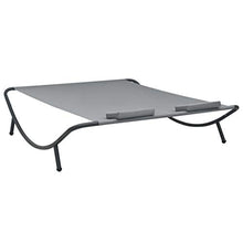 Tidyard Lettino Prendisole Matrimoniale in Tessuto Crema/Antracite,Lettino Prendisole Doppio,Lettino da Sole Matrimoniale Tessuto,Lettino da Sole Doppio 200 x 173 x 45 cm
