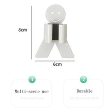 ZXCASDF Sorriso Forma Forte E Seamless Pasta Mop Clip in Bagno Toilette Antiscivolo E Gancio Supporto Impermeabile Non Perforata Mop Hanger Scopa,Grigio