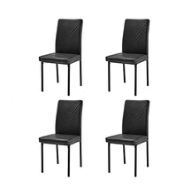 Sedute multifunzionali, 4pcs Quadrato Tavolo da tavolo Schienale Stile Croce Decorazione Nera Sedie da pranzo Nera Sedie all'aperto per portico, a bordo piscina, patio, giardino, balcone, cortile, arr