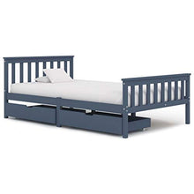 SKM Giroletto con 2 Cassetti Grigio in Massello di Pino 120x200 cm (31.85kg)