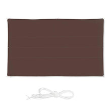 Relaxdays, Marrone Tenda a Vela Rettangolare, Idrorepellente, Anti UV, Corde di Supporto, Terrazza, Giardino, LxP: 4x6 m, 4 x 6 m