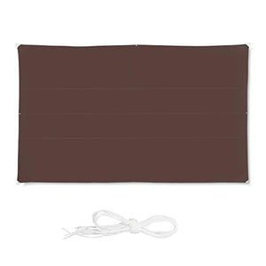 Relaxdays, Marrone Tenda a Vela Rettangolare, Idrorepellente, Anti UV, Corde di Supporto, Terrazza, Giardino, LxP: 4x6 m, 4 x 6 m