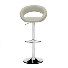 BDLYZ Yxsd Bar sgabelli da Bar Sedia Regolabile in Altezza Sdraio Moderna in Acciaio Inox Cucina Colazione sgabelli Alti Sedie Bianche