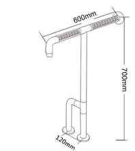 Maniglioni da bagno Doccia Rails sicuro corrimano sedia a rotelle servizi igienici bracciolo sicurezza antiscivolo in nylon acciaio inossidabile bagno privato servizi igienici servizi igienici servizi