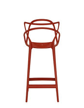 Kartell Masters Stool Sgabello, Tecnopolimero termoplastico Riciclato con Carica Minerale e Trattamento Soft-Touch, Arancione(Ruggine), H. 65