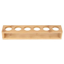 Portabottiglie per vino Portabicchieri in vetro Porta desktop in legno Singola 6 Bottiglie Portabottiglie Portabicchieri Espositore Organizzatore(32.8 x 6 x 5.5cm)