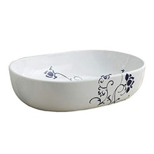 Yxx max -Lavabo Contatore Bacino del Bagno, Ceramica Art Bacino ad Alta capacità lavandino del Bagno Adatto a Guardaroba Alberghi (60x15cm) Lavandino del lavabo