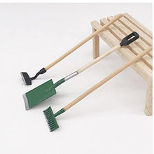 3pcs in miniatura giardino a prato Strumenti 1/12 Dollhouse accessori di lavoro con la pala rastrello forcella per Doll House o Giardino Scenario modello, attrezzi per il giardinaggio