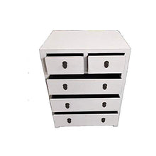 ETNIC ART Etnicart - Cassettiera bianca con 6 cassetti-70x96x47-Mobile in legno per ingresso soggiorno cucina bagno e camera