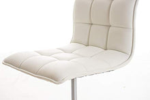 CLP Sgabello Lavoro Peking in Similpelle I Sgabello Ufficio Imbottito I Sgabello Studio, Colore:Bianco