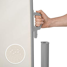 TecTake Doppia Tende da Sole paravento Laterale frangivento Estensibile Corpo e Assistenza Post Interamente in Alluminio - Diversi Colori e Misure - (Beige | 200x600cm | No. 402339)