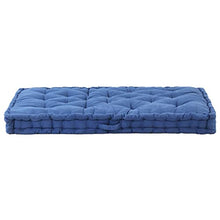 vidaXL - Cuscino per pallet, in cotone, 120 x 80 x 10 cm, colore: Azzurro