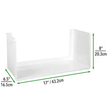 mDesign Set da 2 Portaoggetti da parete – Pratico scaffale muro per tutti gli ambienti della casa – Robusto portaoggetti in plastica – bianco
