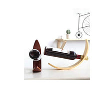 Buy and buy at Brandon Creative Wooden Semi-Circle Wine Rack Gravity Wine Rack Decoration Oblique Insert Restaurant Wine Cabinet Decoration Home Display StandDarkA