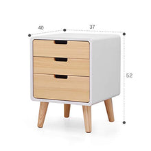 Comodino Nordico, Camera da Letto Moderna Semplice in Legno massello Mini Piccolo armadietto carico 300 kg-40x37x52 cm FANJIANI