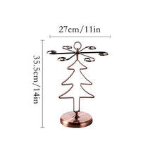 FYLHX Freestanding Tavolo Vino Cremagliera di Vetro Creativo Albero di Natale Metallo con 6 Ganci Portabicchieri da Vino per Home Bar Arredamento Cucina Soggiorno 14 Pollici