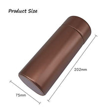 YYYUR Portable Cigar Box, Cedar PU igrometro Cigar Idratante Tube, 5 sigari, Viaggio di Lavoro Viaggi Piccolo Sigaro Tubo,Marrone