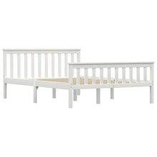 Lasamot Struttura Letto in Legno massello di Pino per Adulti, Bambini, Struttura Letto con 2 cassetti, Bianco, Dimensioni Materasso Adatte 140x200 cm (Senza Materasso)