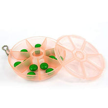 BANGSUN Mini portapillole rotondo a forma di scatola settimanale pillola organizer trasparente 7 lati promemoria 4 pezzi