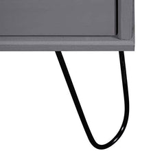 Tidyard Cassettiera Grigia 119,3x39,5x73,6 cm in Legno Massello di Pino