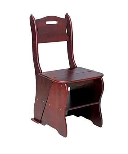Sedia Scala Multifunzionale Sedia nordica Creativa a Quattro Strati Pieghevole Multistrato in Legno massello Scala Sgabello Scale Sgabello gradini Sgabello Esterni, Interni