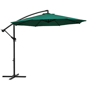 Ombrellone da Giardino, Ombrelloni da Terrazzo, Ombrellone Giardino Parasole 3m, Tende e Tettucci Parasole da Balcone e 8 Nervature Pesanti per Spiaggia, Giardino, Balcone (verde)