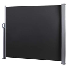 Omabeta Tenda Laterale Espandibile Parete Laterale Giardino Tenda Tenda Laterale Multifunzionale Design Telescopico per Esterno(Black)