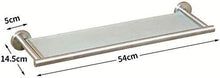 GDFEH Scaffale per Bagno in Vetro Scaffale per Doccia da Bagno, 304 in Acciaio Inox Acciaio Inox Muro Stand cosmetico scaffale per Il Bagno Scaffale di stoccaggio in Vetro temperato 21.2x5.7 Pollici