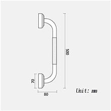 Maniglioni da Bagno Antiscivolo Bagno Garb Bar Accessori Hardware Vasca Rack Bold Rame corrimano Antiscivolo di Sicurezza a Parete Supporto bracciolo Accessori da Bagno