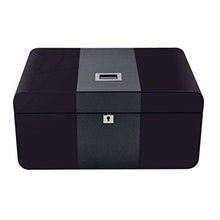 ZLMMY Fibra di Carbonio Design Artigianale Moderna Cedar Humidor con Front Digitale igrometro e umidificatore Gel